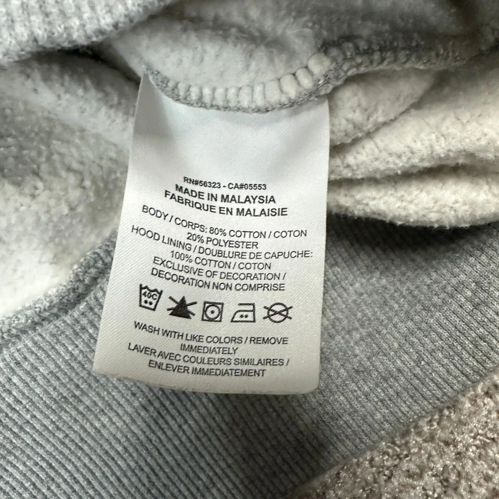 Nike Sportswear Essential Women Oversized Fleece Hoodie Gray Swoosh Large